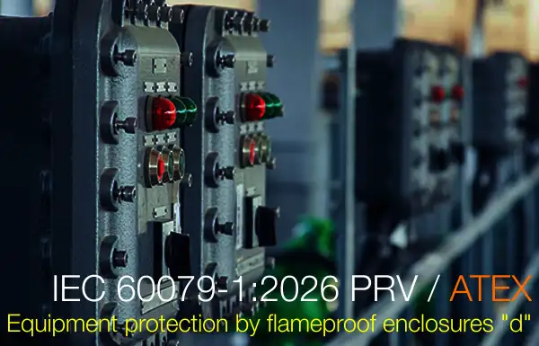 IEC 60079-0:2026 PRV / ATEX - Part 1: Equipment protection by flameproof enclosures
